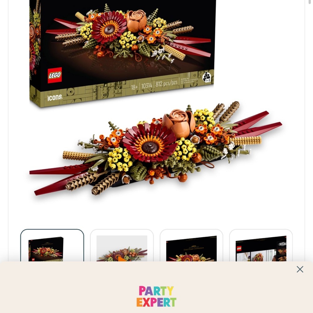 Lego Red and Orange Floral Accessories Set